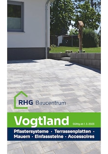 Aktueller RHG Baucentrum Prospekt "NEU Vogtland Pflastersystem" Seite 1 von 16 Seiten für Auerbach