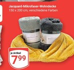 Aktuelles Jacquard-Mikrofaser-Wohndecke Angebot bei GLOBUS in Jena ab 7,99 €