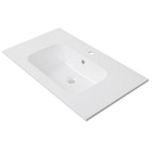 Ensemble meuble + vasque + miroir TOLIMA blanc – l. 60 X P. 45cm en promo chez Brico Dépôt La Rochelle à 99,00 €