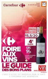 Catalogue Carrefour avec 80 pages de promos Prospectus Carrefour, "Foire aux vins, le guide des bons plans", pages, 26/09/2023 - 09/10/2023