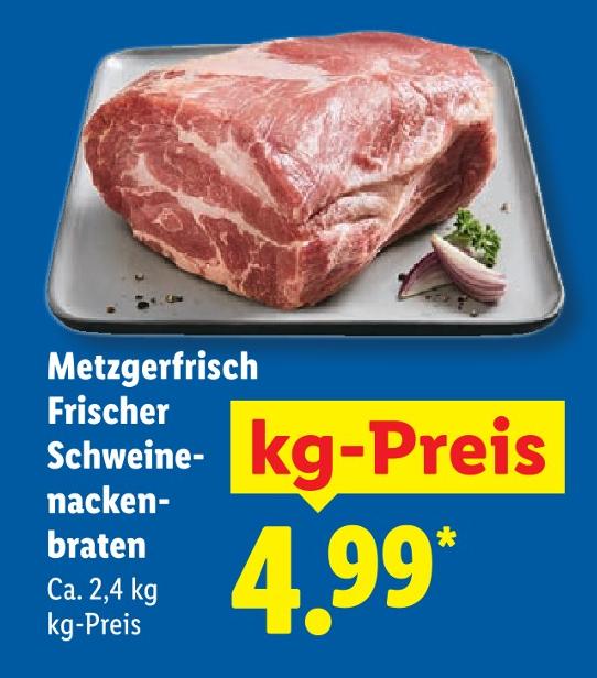 Frischer Schweinenackenbraten