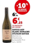 Savoie AOP blanc - DOMAINE SYLVAIN RAVIER en promo chez Super U Meylan à 6,25 €