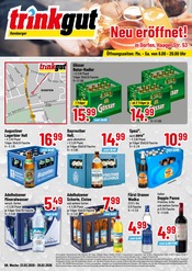 Trinkgut Getränkemärkte Prospekt der aktuellen Woche mit 4 Seiten, gültig von 23.02.2026 bis 28.02.2026, in Walpertskirchen und Umgebung Aktueller Trinkgut Getränkemärkte Prospekt in Walpertskirchen und Umgebung, "Aktuelle Angebote" mit 4 Seiten, 23.02.2026 - 28.02.2026