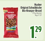 Original Schwäbische Bio-Knusper-Brezel im EDEKA Prospekt Original Schwäbische Bio-Knusper-Brezel von Huober im aktuellen EDEKA Prospekt für 1,29 €