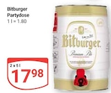 Partydose im Angebot bei GLOBUS in Worms Partydose Angebote von Bitburger bei GLOBUS Worms für 17,98 €