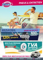 Catalogue Profil Plus à Olivet, avec 1 page Prospectus Profil Plus à Olivet, "Pneus & entretien", 1 page, 01/08/2021 - 28/08/2021