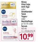 Vital Soja Anti-Age oder Strahlender Teint Tages- oder Nachtpflege oder Serum Angebote von Nivea bei Rossmann Freiburg für 10,99 €