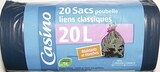 Sacs poubelle liens classiques 20 L - CASINO en promo chez Casino Supermarchés Quimper à 1,20 €