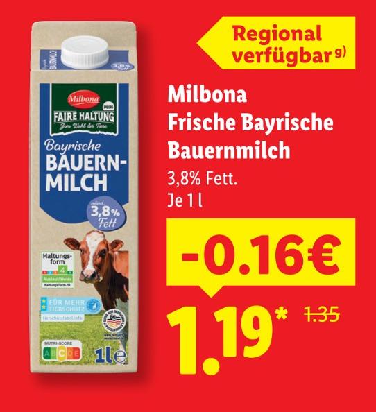 Frische Bayrische Bauernmilch