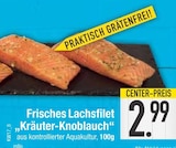 Frisches Lachsfilet Kräuter-Knoblauch von  im aktuellen EDEKA Prospekt für 2,99 €