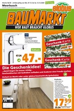 Globus-Baumarkt Prospekt für Düsseldorf mit 12 Seiten Globus-Baumarkt Prospekt für Düsseldorf: "WER BAUT BRAUCHT GLOBUS", 12 Seiten, 06.12.2020 - 12.12.2020