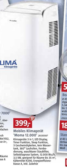 Mobiles Klimagerät 'Moma 12.000' bei BAUHAUS in Aachen Mobiles Klimagerät 'Moma 12.000' im Angebot bei BAUHAUS Aachen für 399,00 €