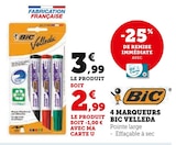 4 Marqueurs Velleda - BIC dans le catalogue Super U