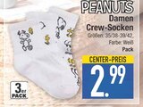 Damen Crew-Socken im Angebot bei EDEKA in Augsburg Damen Crew-Socken Angebote von Peanuts bei EDEKA Augsburg für 2,99 €