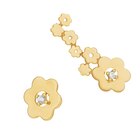 Boucles d'oreilles en or jaune et oxyde de zirconium fleurs - VIEL BARBARA - Le Manège à Bijoux Boucles d'oreilles en or jaune et oxyde de zirconium fleurs - VIEL BARBARA à 179,00 € dans le catalogue Le Manège à Bijoux