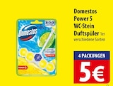 Power 5 WC-Stein Duftspüler Angebote von Domestos bei famila Nordost Kiel für 5,00 €