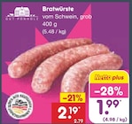 Bratwürste im Angebot bei Netto Marken-Discount in Waiblingen Bratwürste Angebote von Gut Ponholz bei Netto Marken-Discount Waiblingen für 1,99 €