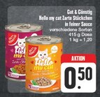 Hello my cat Zarte Stückchen in feiner Sauce Angebote von Gut & Günstig bei EDEKA Gera für 0,50 €