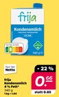 Kondensmilch 4 % Fett von frija im aktuellen Netto mit dem Scottie Prospekt für 0,66 €