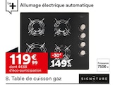 Table de cuisson gaz - SIGNATURE en promo chez But Table de cuisson gaz - SIGNATURE dans le catalogue But