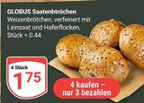 Saatenbrötchen Angebote von Globus bei GLOBUS Krefeld für 1,75 €