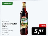 Gebirgskräuter Likör Angebote von Wilthener bei Konsum Pirna für 5,49 €
