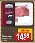 Rinder-Braten Angebote von Qualitätsmetzgerei Wilhelm Brandenburg bei REWE Aalen für 14,99 €