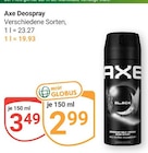 Deospray im Angebot bei GLOBUS in Ludwigshafen Deospray Angebote von Axe bei GLOBUS Ludwigshafen für 2,99 €