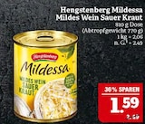 Mildessa Mildes Wein Sauer Kraut Angebote von Hengstenberg bei Marktkauf Nürnberg für 1,59 €