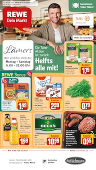 REWE Prospekt der Woche "Dein Markt" Seite 1, 23.02.2026 bis 28.02.2026 für Weeze Aktueller REWE Prospekt "Dein Markt" Seite 1 von 28 Seiten für Weeze