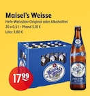 Hefe-Weissbier Original oder Alkoholfrei bei Getränke Hoffmann im Zeitz Prospekt für 17,99 €