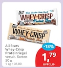 Whey-Crisp Proteinriegel von All Stars im aktuellen budni Prospekt für 1,79 €