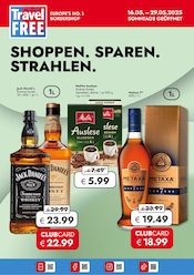 Aktueller Travel FREE Supermarkt Prospekt in Bertsdorf-Hörnitz und Umgebung, "SHOPPEN. SPAREN. STRAHLEN." mit 8 Seiten, 16.05.2025 - 29.05.2025