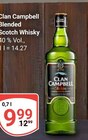 Blended Scotch Whisky im Angebot bei GLOBUS in Salzgitter Blended Scotch Whisky Angebote von Clan Campbell bei GLOBUS Salzgitter für 9,99 €