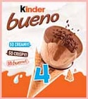 Cône glacé bueno classic x4 - KINDER en promo chez Intermarché Cône glacé bueno classic x4 - KINDER dans le catalogue Intermarché