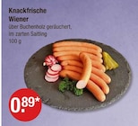 Knackfrische Wiener von  im aktuellen V-Markt Prospekt für 0,89 €