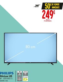 Tv Led - Philips - Carrefour Tv Led - Philips à 249,00 € dans le catalogue Carrefour "Une rentrée super bien étudiée"