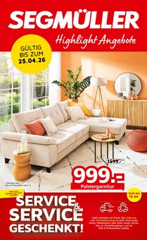 Sitzmöbel im Segmüller Prospekt "SEGMÜLLER Highlight Angebote" mit 48 Seiten (Darmstadt)