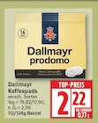 prodomo Kaffeepads von Dallmayr für 2,22 € bei EDEKA im Angebot prodomo Kaffeepads von Dallmayr im aktuellen EDEKA Prospekt