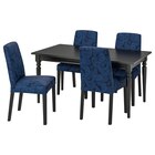 Aktuelles Tisch und 4 Stühle schwarz/Kvillsfors dunkelblau/blau Angebot bei IKEA in Darmstadt ab 678,96 €