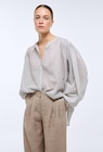 Blouse manches trois quarts en coton BIO GOTS dans le catalogue Monoprix Margaret