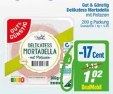 Delikatess Mortadella mit Pistazien bei EDEKA im Datteln Prospekt für 1,02 €