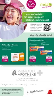 Aktueller mea - meine apotheke Prospekt "Unsere Juli-Angebote" für München Aktueller mea - meine apotheke Prospekt für München mit Seiten