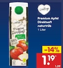 Aktuelle Saft Angebote bei Netto Marken-Discount in Koblenz Aktuelles Premium Apfel Direktsaft naturtrüb Angebot bei Netto Marken-Discount in Koblenz ab 1,19 €