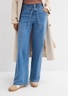 Wide-Leg-Jeans High Waist Bio-Baumwolle in hellblau  used aus 98% Baumwolle (organic) bei bonprix. im Prospekt "" für 39,99 €