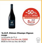 A.O.P. Chinon rouge - Champs Vignon dans le catalogue Monoprix