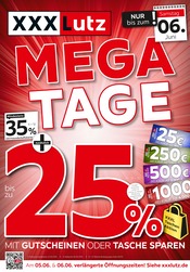XXXLutz Möbelhäuser Möbel & Einrichtung Prospekt der aktuellen Woche mit 5 Seiten, gültig von 30.05.2026 bis 06.06.2026, in Teterow und Umgebung Aktueller XXXLutz Möbelhäuser Möbel & Einrichtung Prospekt in Teterow und Umgebung, "MEGA-TAGE" mit 5 Seiten, 30.05.2026 - 06.06.2026