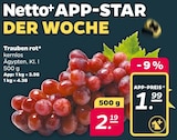 Trauben rot für 1,99 € bei Netto mit dem Scottie im Angebot Trauben rot im aktuellen Netto mit dem Scottie Prospekt