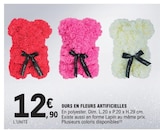 Ours en fleurs artificielles dans le catalogue E.Leclerc