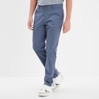 Pantalon chino droit stretch bleu gris homme dans le catalogue La Halle